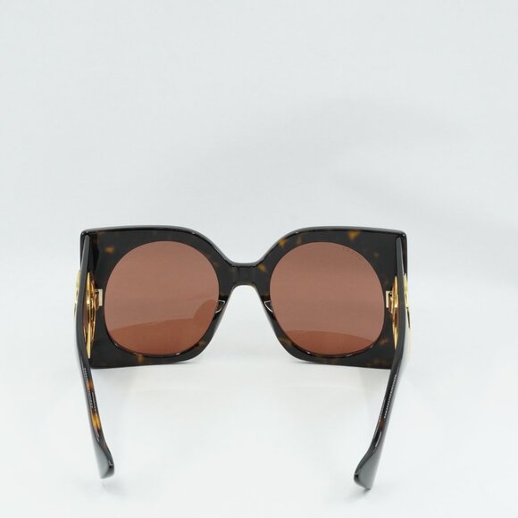 🕶️ New Gucci GG1254S 002 Sunglasses - Dark Havana Frame, Brown Lenses - Picture 9 of 10